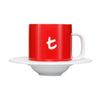 t-Series Mug & Saucer-Cherry Red (250ml)