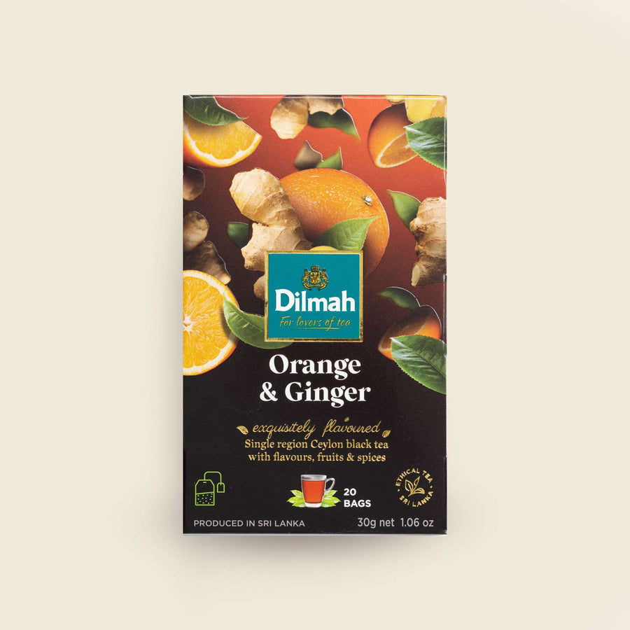 EFT Orange & Ginger Ceylon Black Tea - 20 Tea Bags with Tag