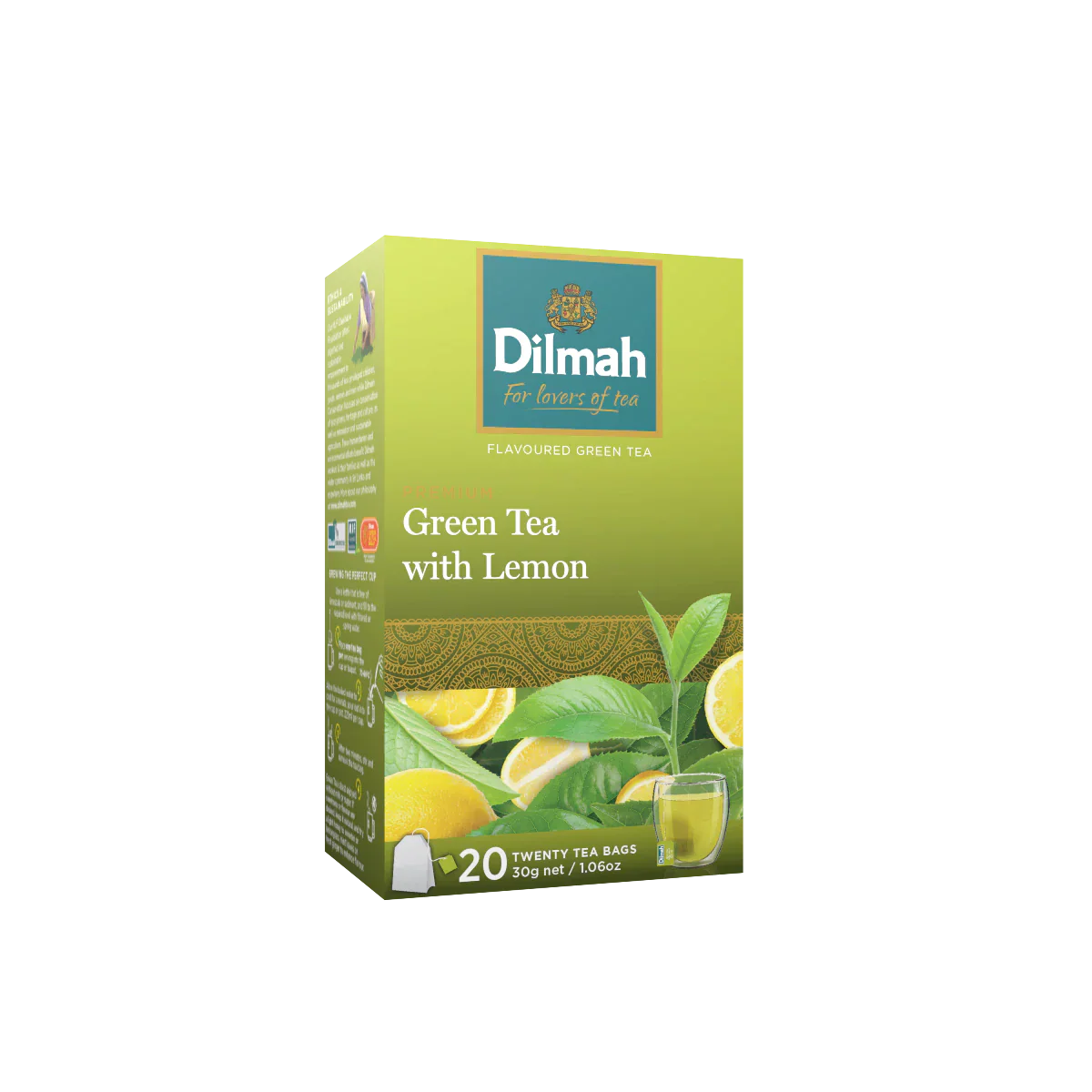 Premium Green Tea with Lemon-20 Tea Bags with Tag