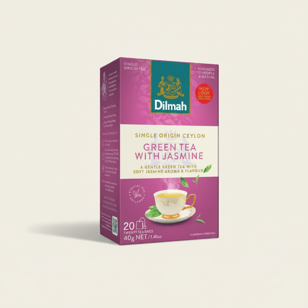 Ceylon Green Tea with Jasmine-20 Tea Bags with Tag