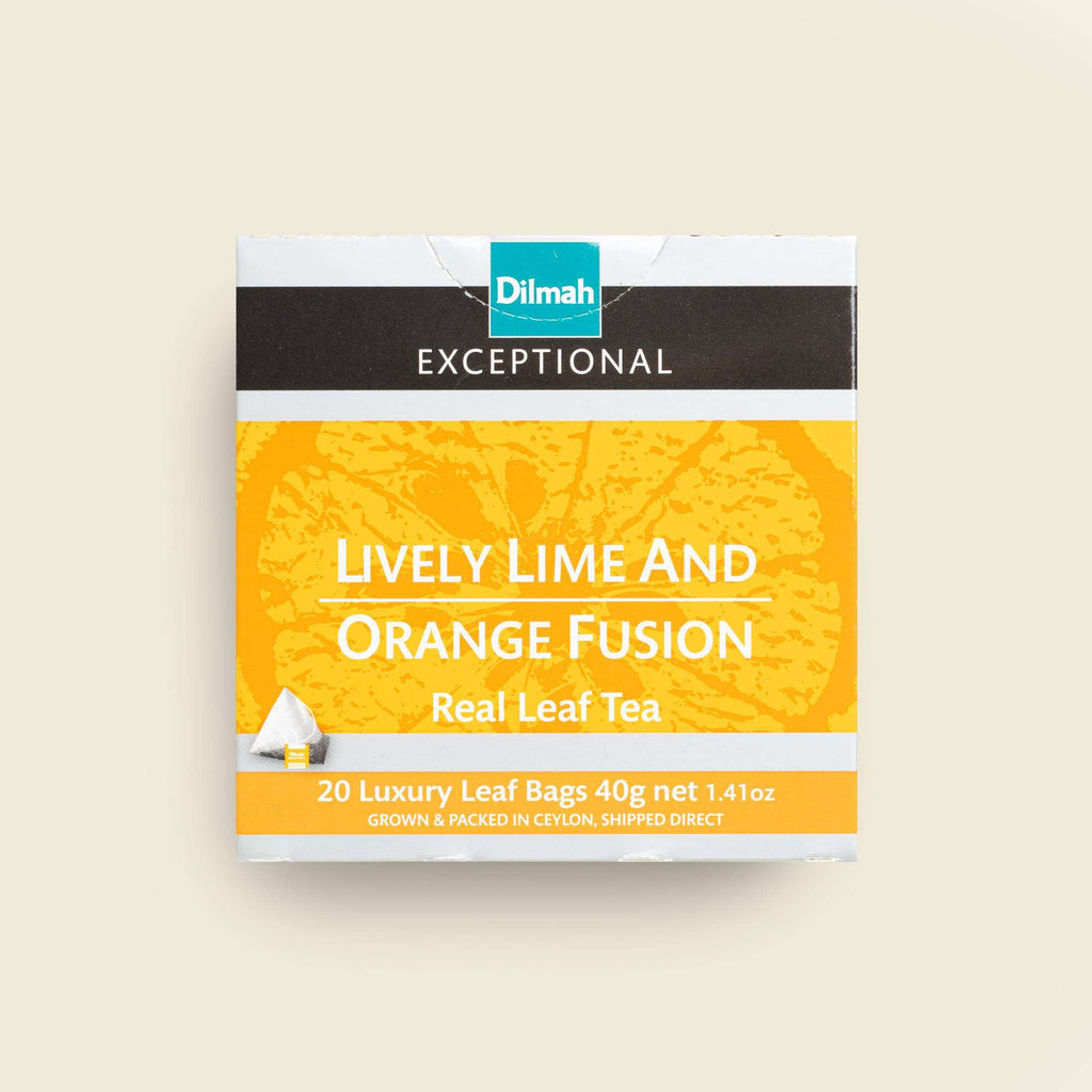 Exceptional Lively Lime & Orange Fusion Ceylon Black Tea-20 Luxury Leaf Tea Bags
