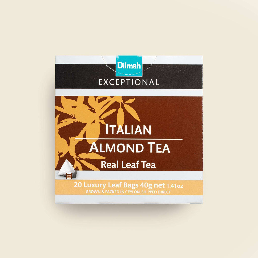 Exceptional Italian Almond Ceylon Black Tea-20 Luxury Leaf Tea Bags