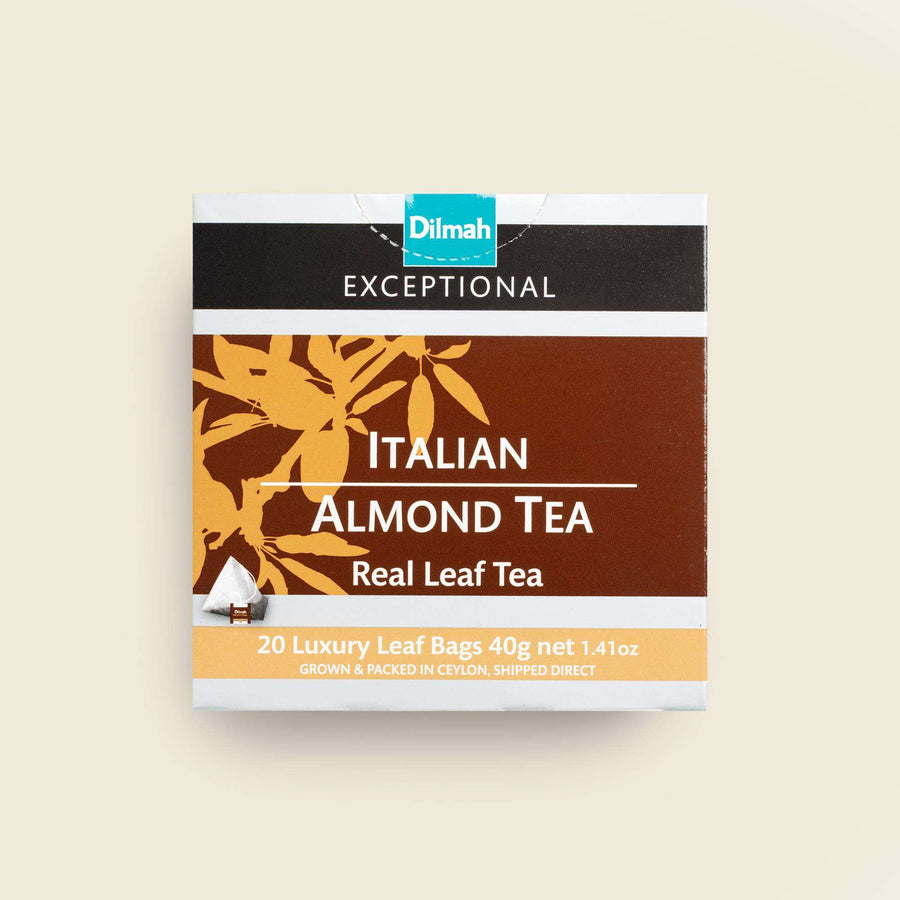Exceptional Italian Almond Ceylon Black Tea-20 Luxury Leaf Tea Bags