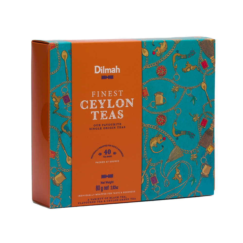Dilmah Finest Ceylon Teas Variety Gift Pack-4x10 Individually Wrapped Tea Bags