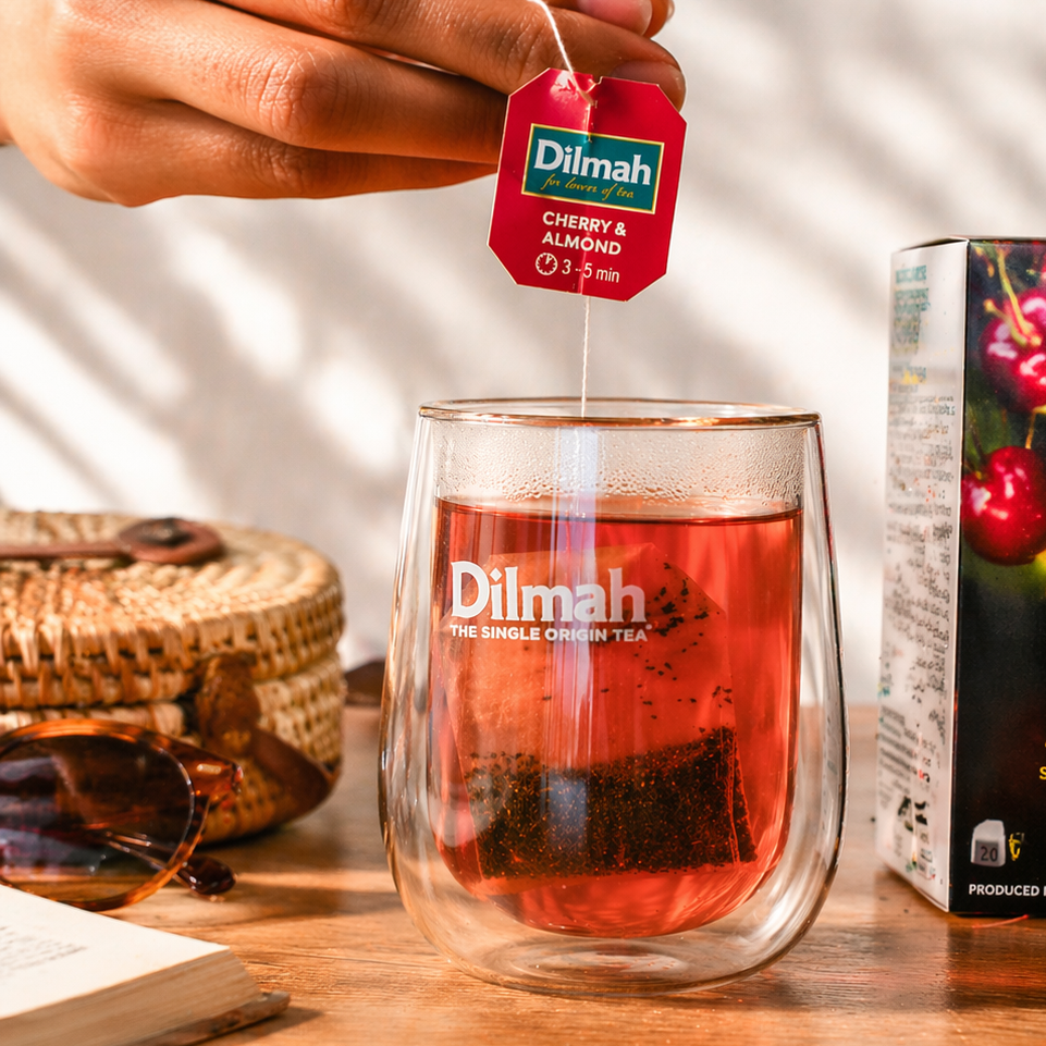 EFT Cherry & Almond Ceylon Black Tea - 20 Tea Bags with Tag