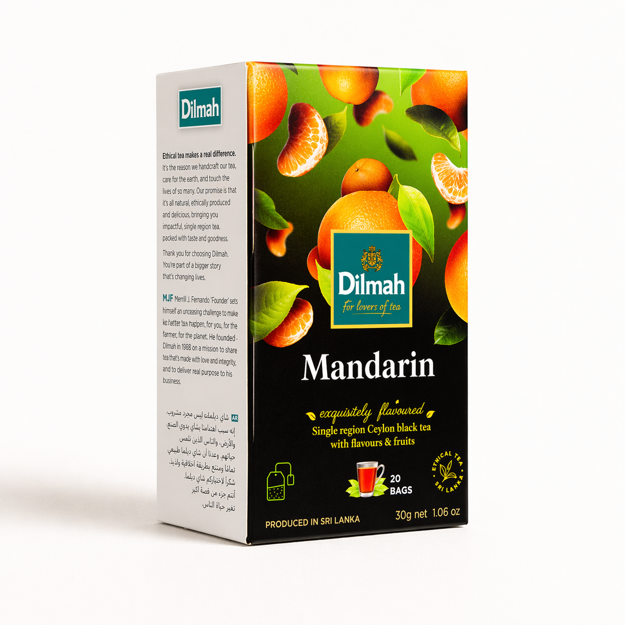 EFT Mandarin Ceylon Black Tea - 20 Tea Bags with Tag