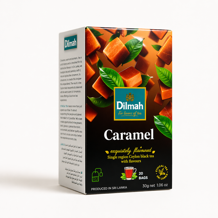 EFT Caramel Ceylon Black Tea - 20 Tea Bags with Tag