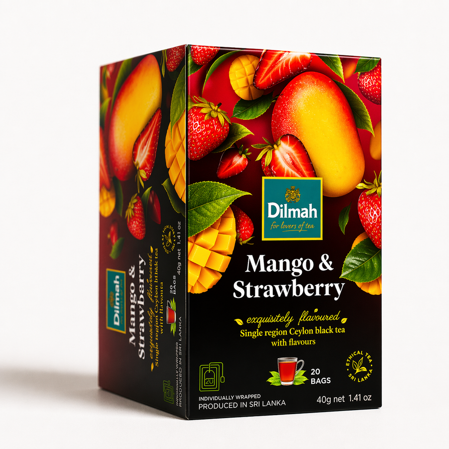 EFT Mango & Strawberry Ceylon Black Tea-20 Individually Wrapped Tea Bags