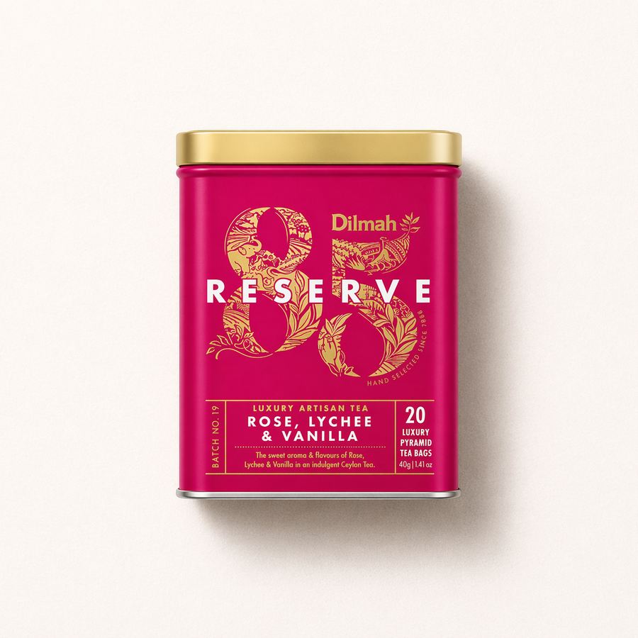 85 Reserve Rose, Lychee & Vanilla Ceylon Black Tea – 20 Luxury Bags