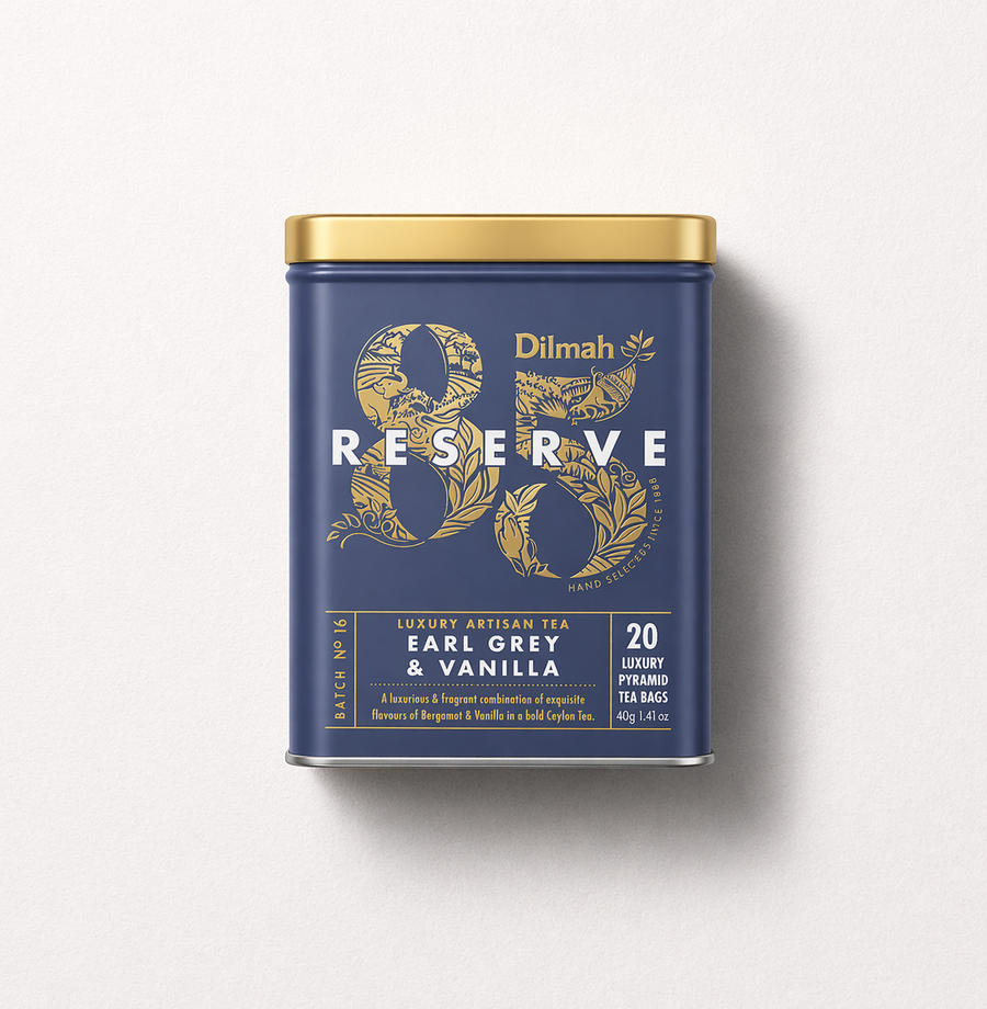 Dilmah 85 Reserve Earl Grey & Vanilla Black Tea 20 Luxury Leaf Bags