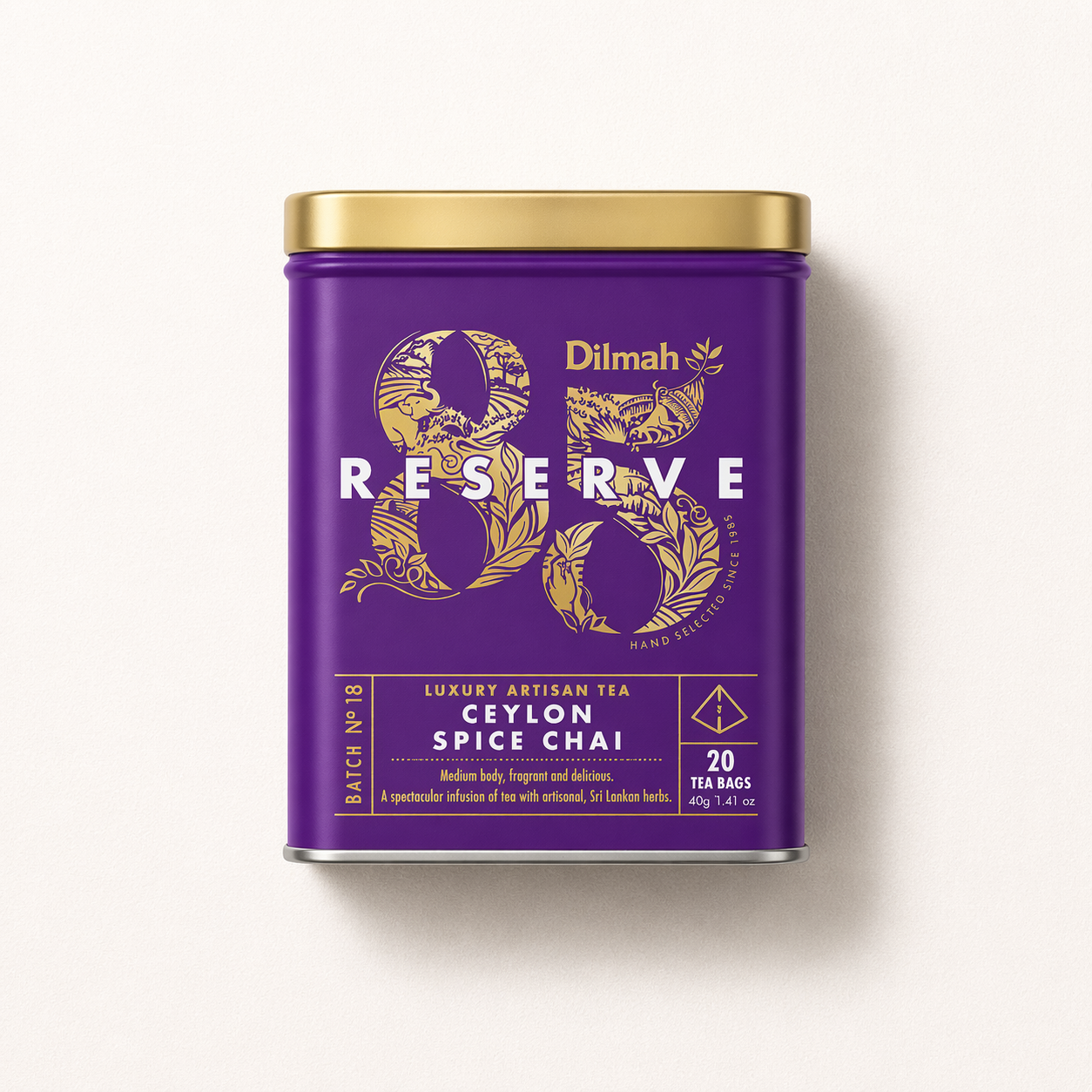 85 Reserve Ceylon Spice Chai Black Tea – 20 Luxury Leaf Bags