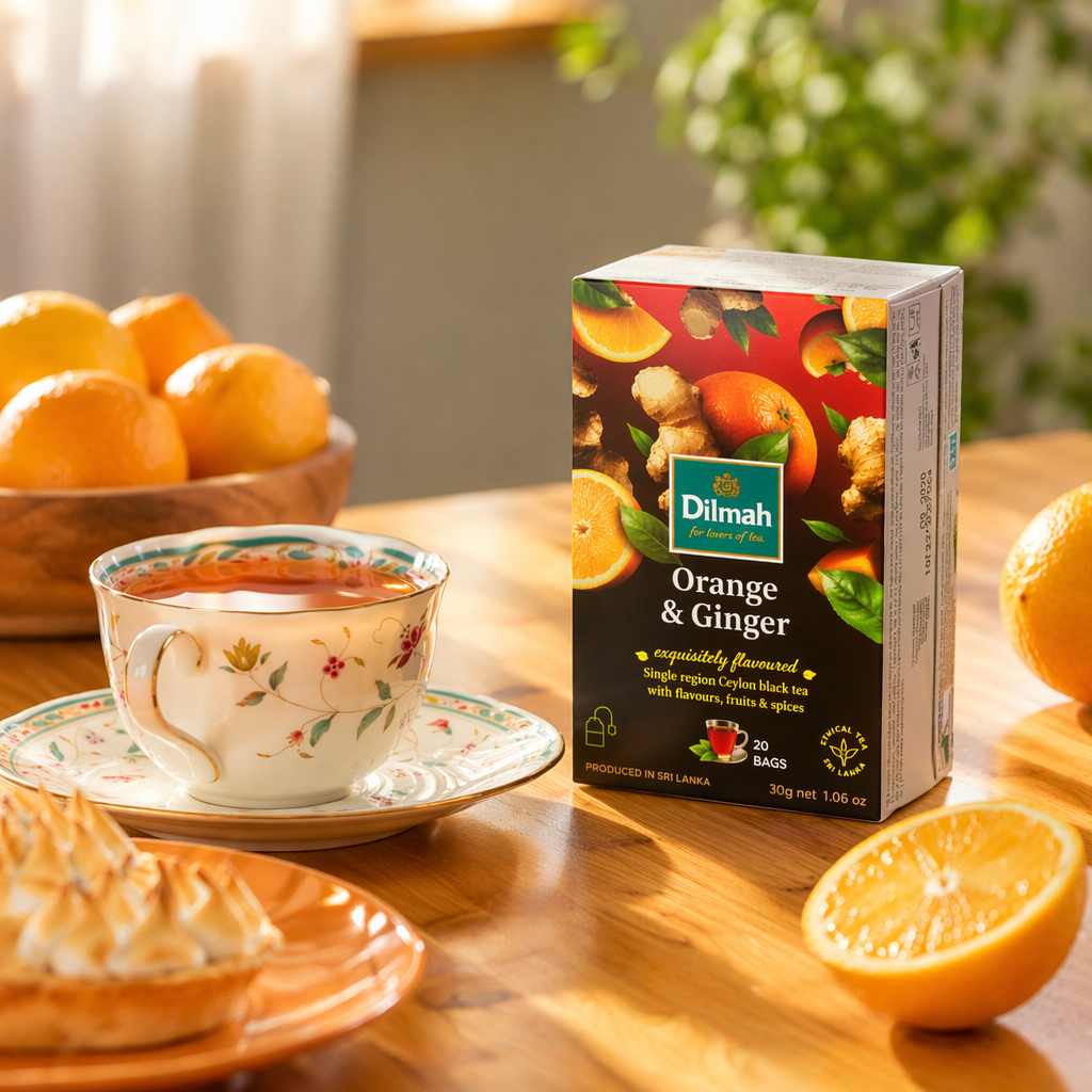EFT Orange & Ginger Ceylon Black Tea - 20 Tea Bags with Tag