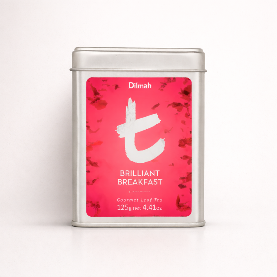 t-Series Brilliant Breakfast Ceylon Black Tea Tin Caddy-20 Luxury Leaf Tea Bags
