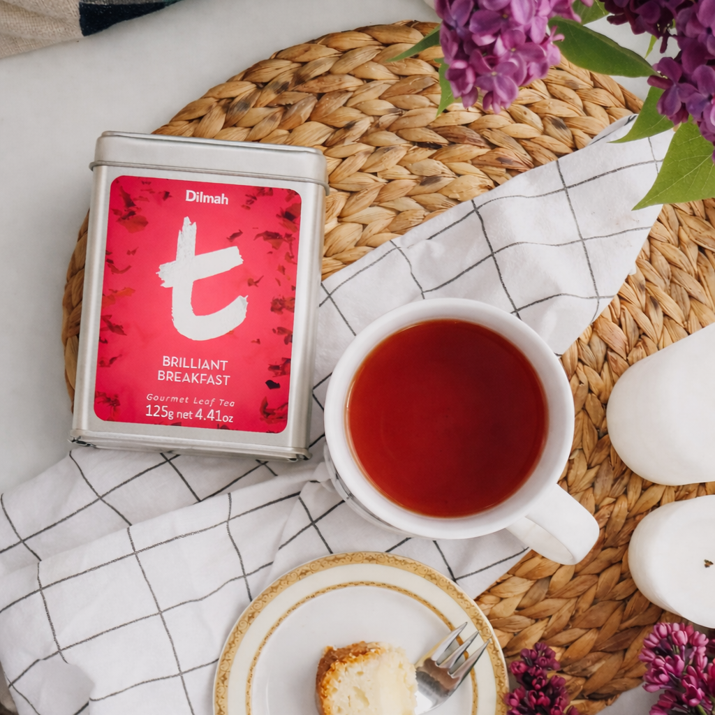 t-Series Brilliant Breakfast Ceylon Black Tea Tin Caddy-20 Luxury Leaf Tea Bags