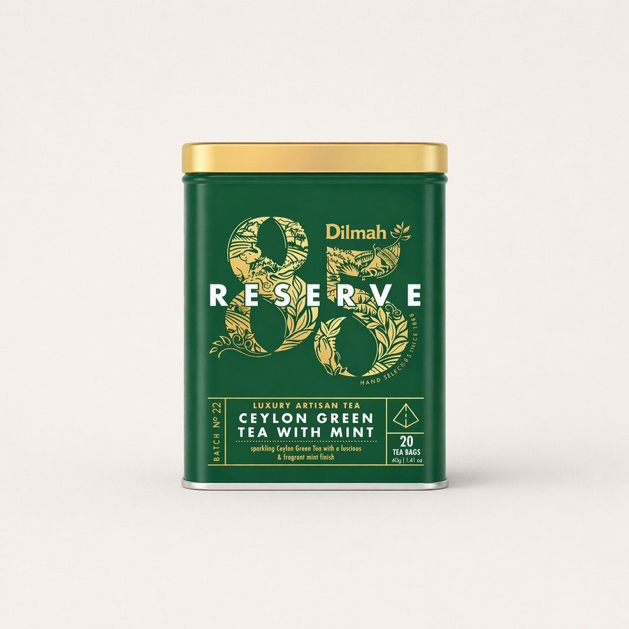 85 Reserve Ceylon Green Tea with Mint Tin Caddy-20 Luxury Leaf Tea Bags