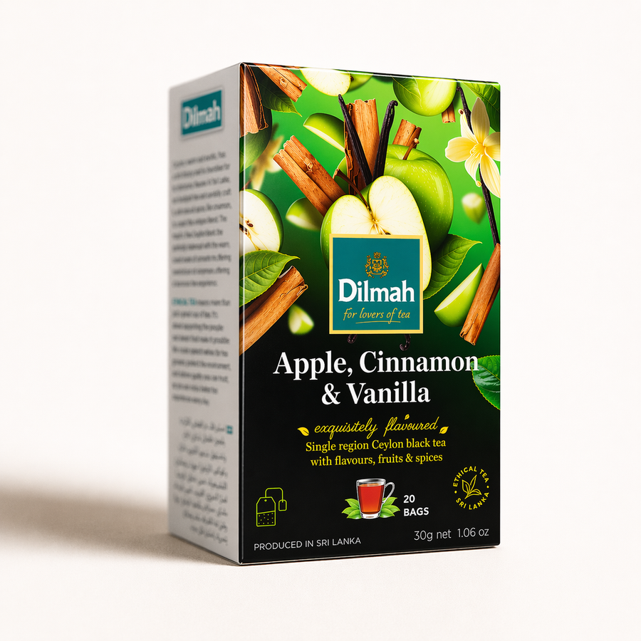 EFT Apple, Cinnamon & Vanilla Ceylon Black Tea - 20 Tea Bags with Tag