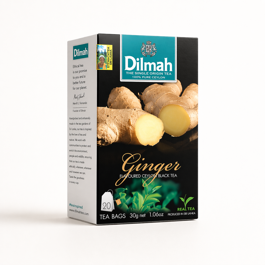 EFT Ginger Ceylon Black Tea - 20 Tea Bags with Tag