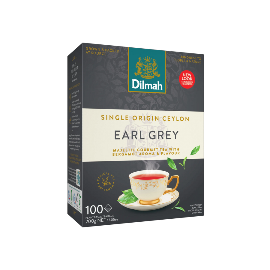 Gourmet Earl Grey Ceylon Black Tea-100 Tagless Tea Bags