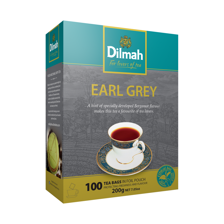 Gourmet Earl Grey Ceylon Black Tea-100 Tagless Tea Bags