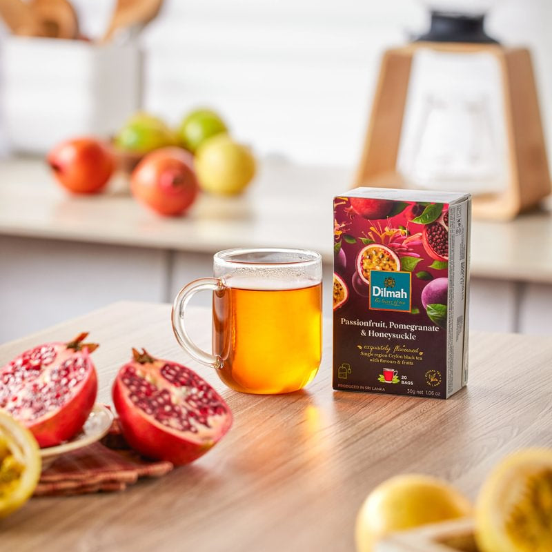 EFT Passion Fruit, Pomegranate & Honeysuckle Ceylon Black Tea-20 Individually Wrapped Tea Bags