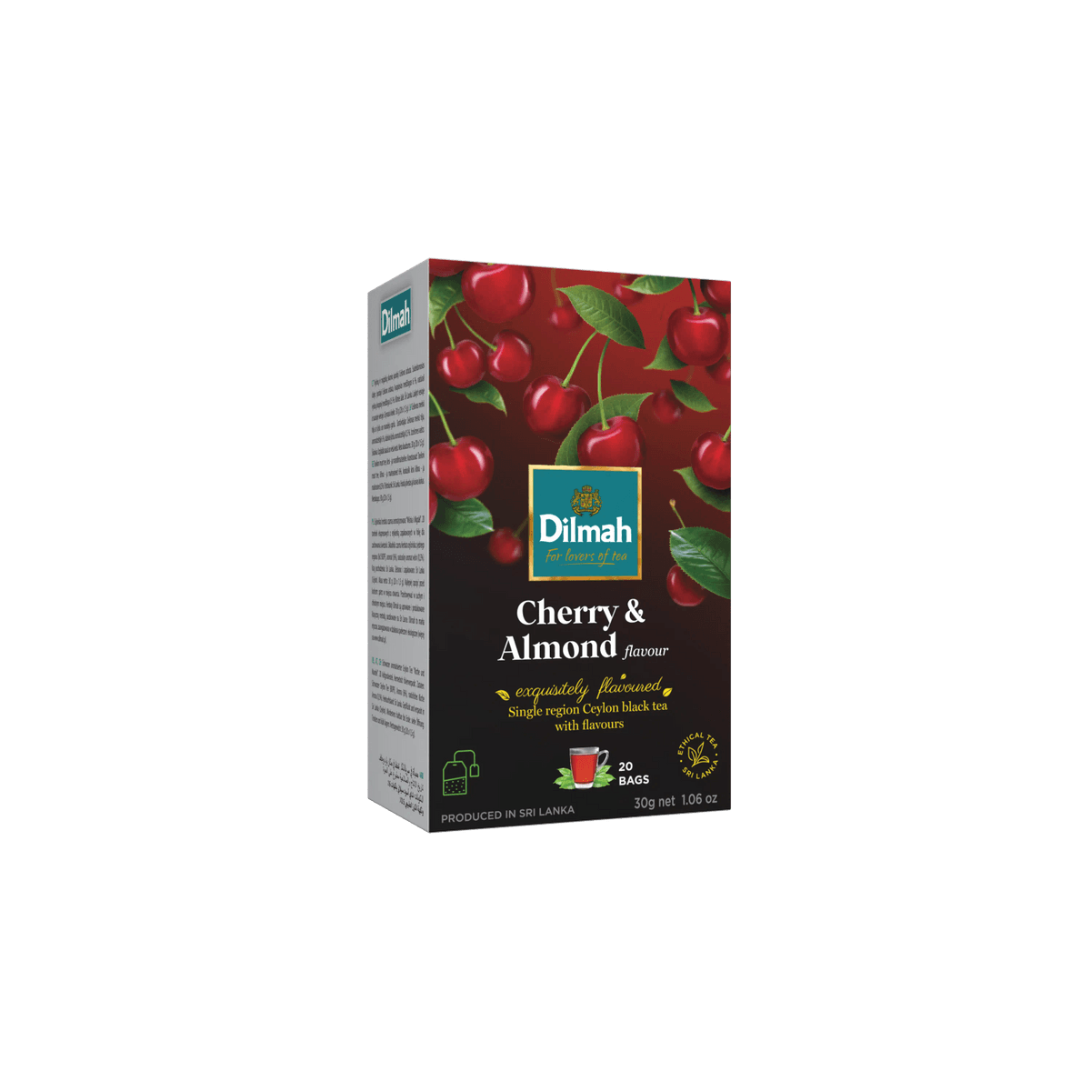 EFT Cherry & Almond Ceylon Black Tea - 20 Tea Bags with Tag