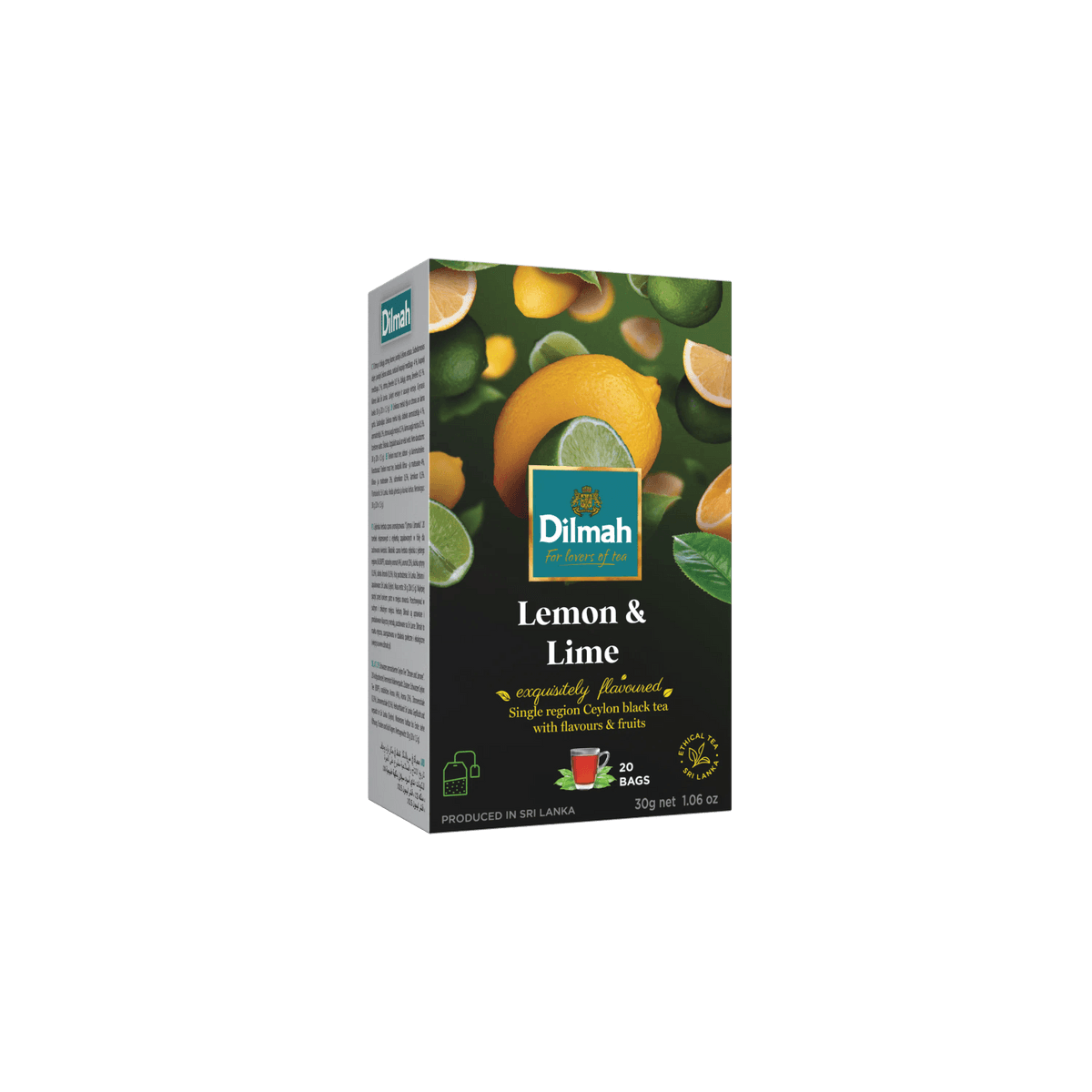 EFT Lemon & Lime Ceylon Black Tea-20 Tea Bags with Tag