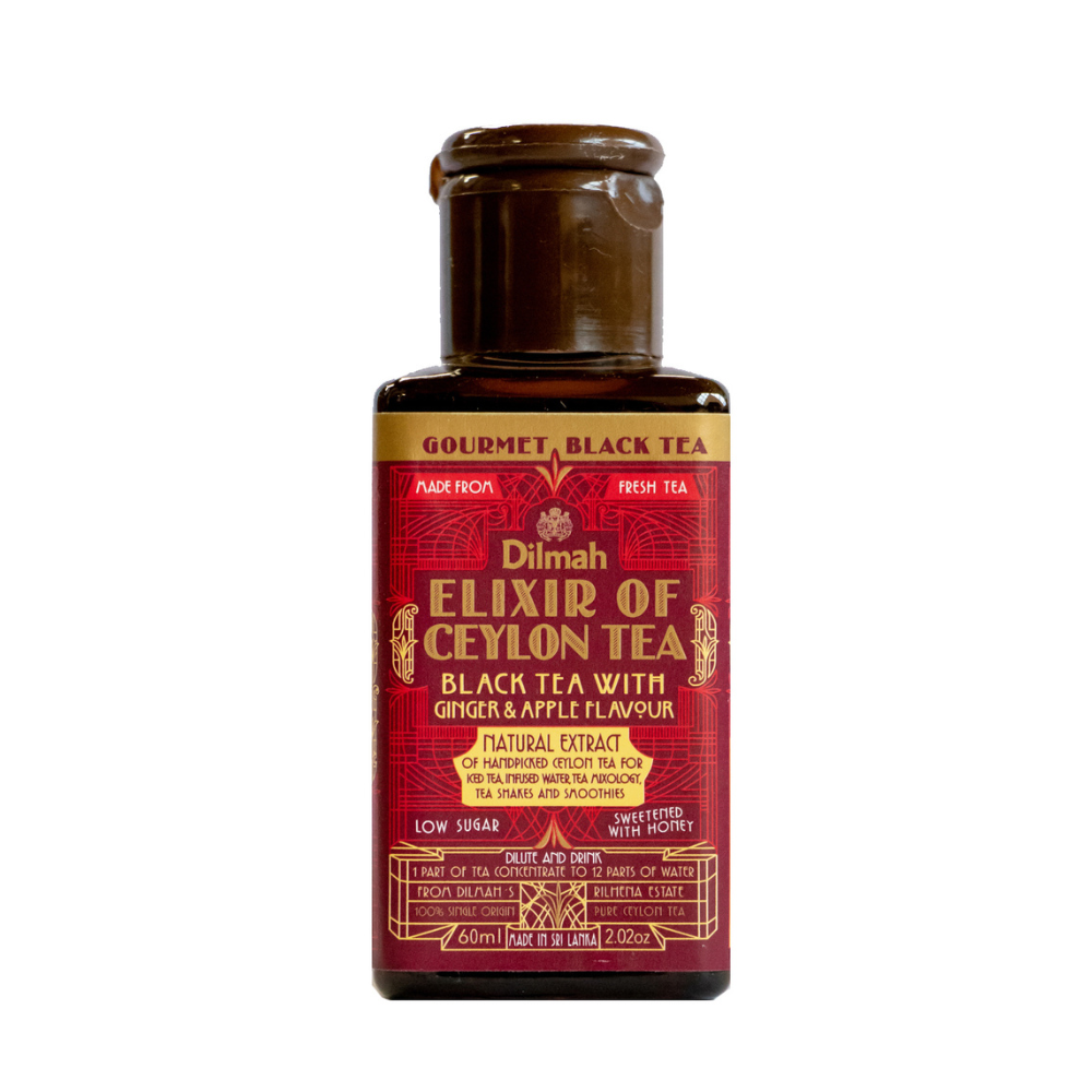 Elixir of Ceylon Black Tea Extract Ginger & Apple Concentrate Bottle