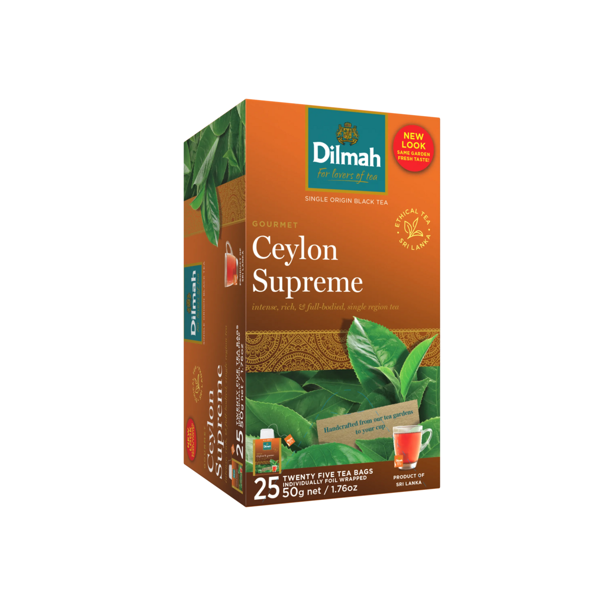Gourmet Ceylon Supreme Black Tea-25 Individually Wrapped Tea Bags