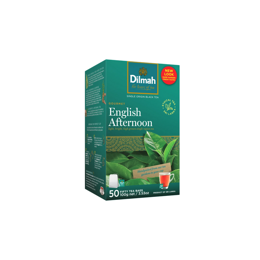 Gourmet English Afternoon Ceylon Black Tea-50 Tea Bags with Tag