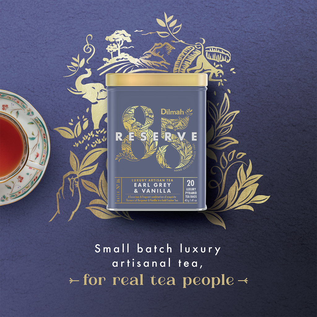 Dilmah 85 Reserve Earl Grey & Vanilla Black Tea 20 Luxury Leaf Bags