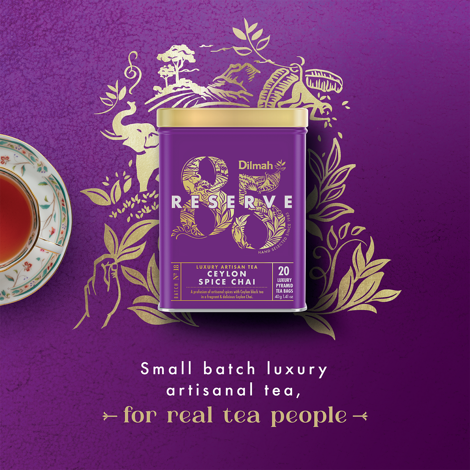 85 Reserve Ceylon Spice Chai Black Tea – 20 Luxury Leaf Bags