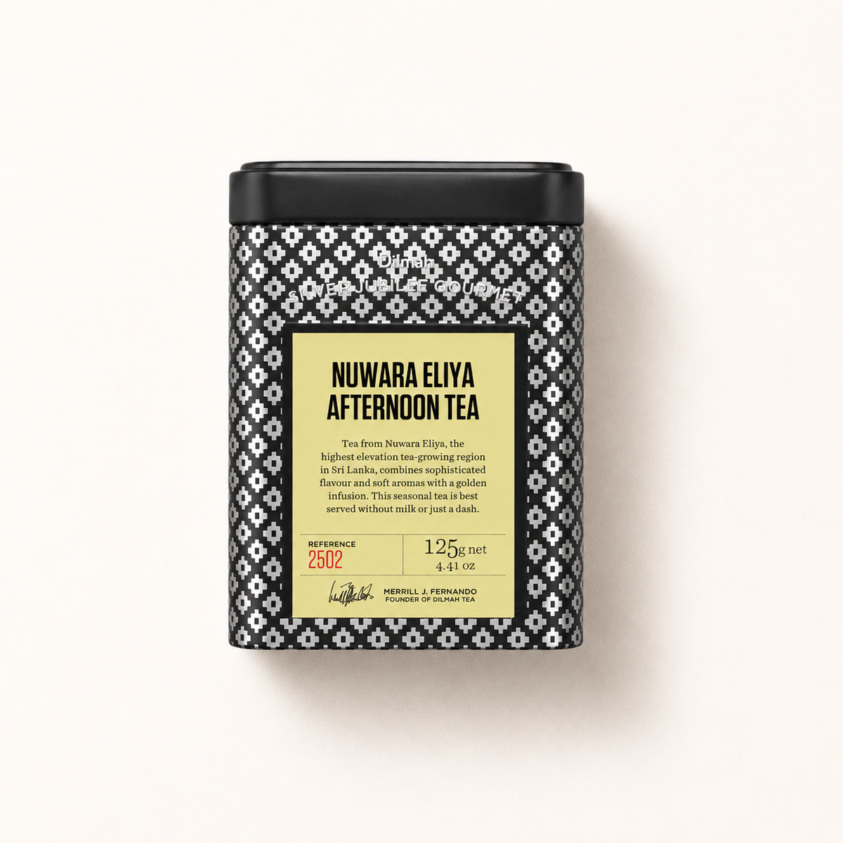 Silver Jubilee Nuwara Eliya Afternoon Ceylon Black Tea Tin Caddy-125g Loose Leaf