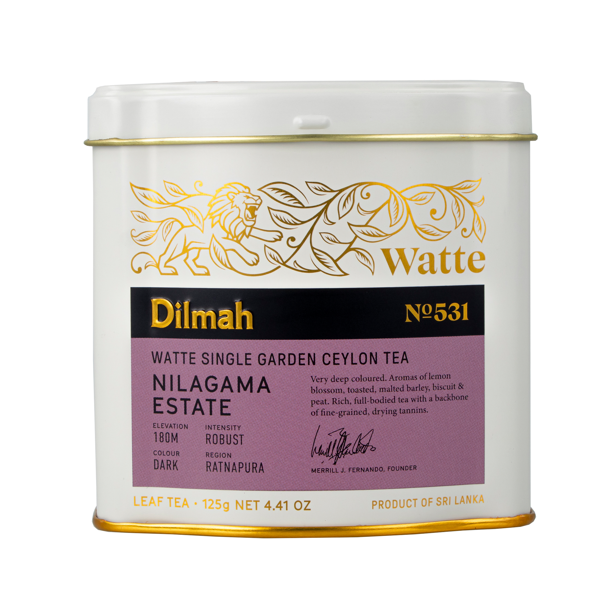 Nilagama Estate Watte Ceylon Black Tea Tin Caddy – 125g Loose Leaf