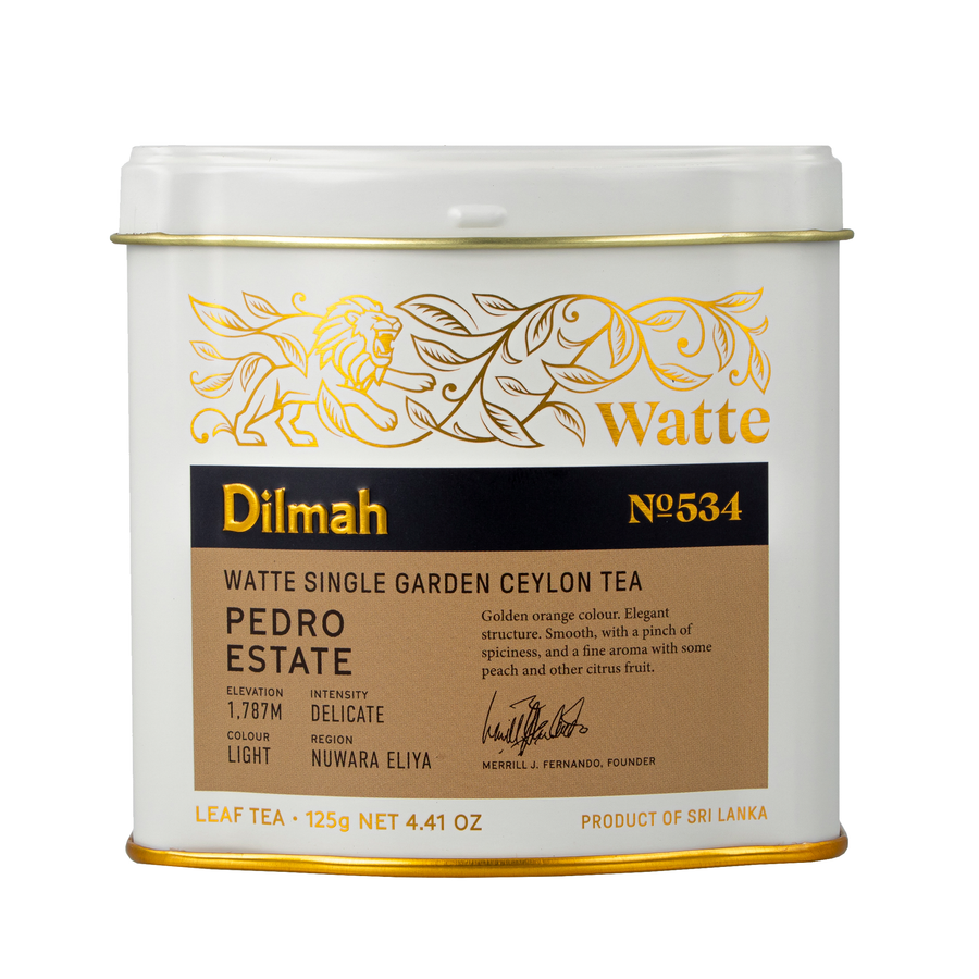 Pedro Estate Watte Single-Estate Ceylon Black Tea Tin Caddy â€“ 125g Loose Leaf, Handpicked