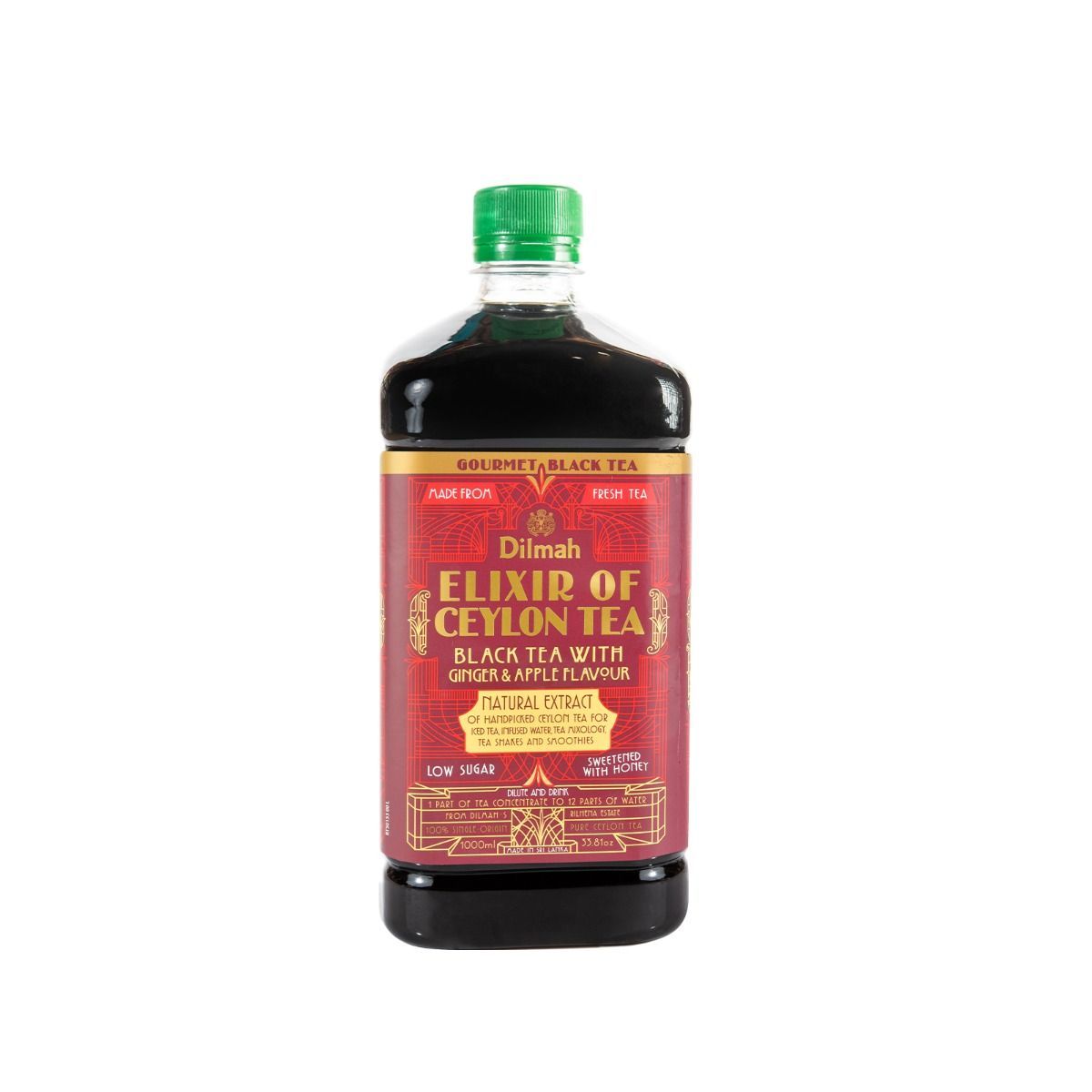 Elixir of Ceylon Black Tea Extract Ginger & Apple Concentrate Bottle