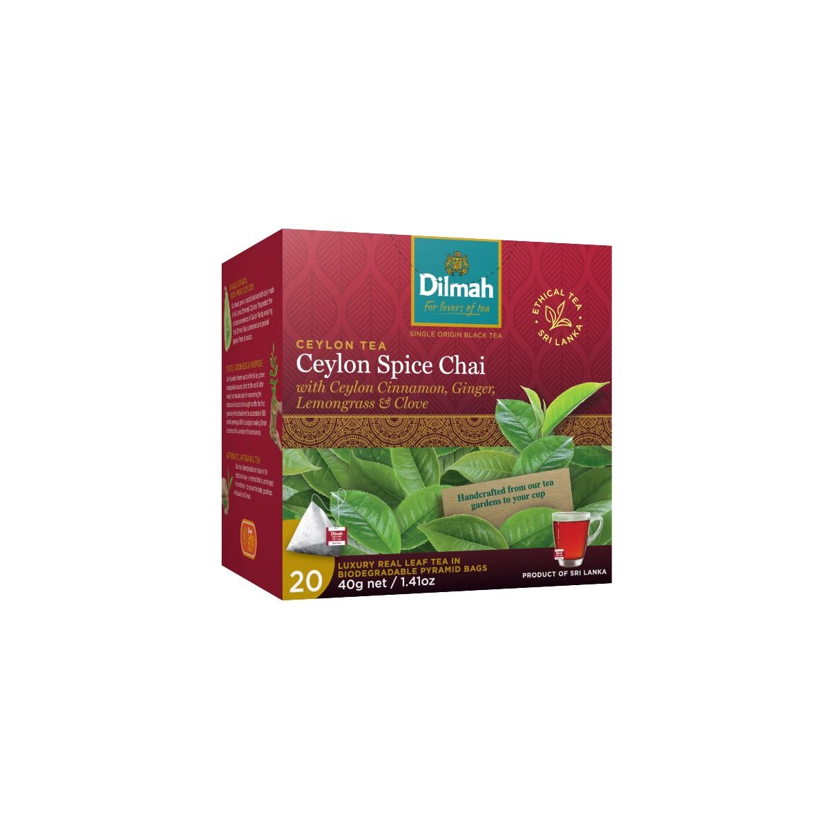 Inspiration Ceylon Spice Chai Black Tea-20 Luxury Leaf Tea Bags