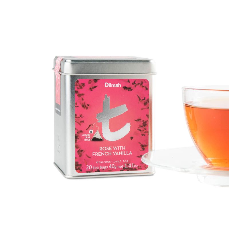 t-Series Rose with French Vanilla Ceylon Black Tea Tin Caddy-100g Loose Leaf