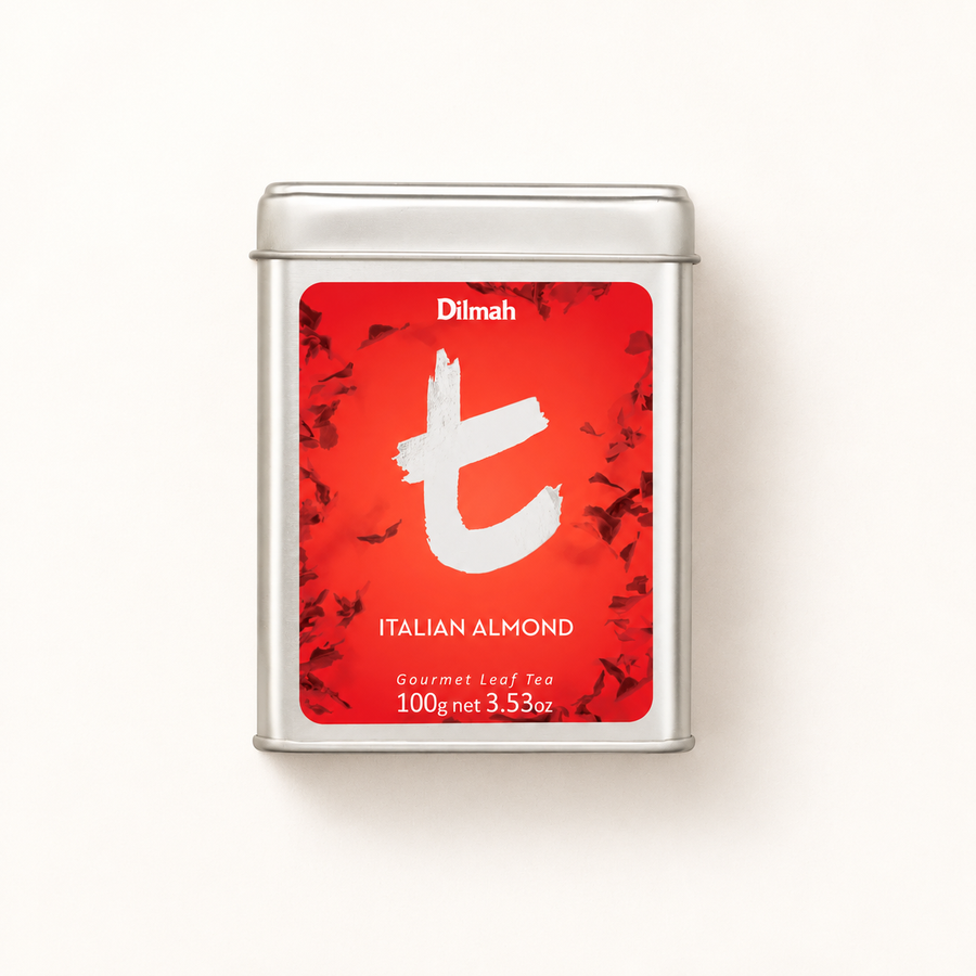 t-Series Italian Almond Tea Ceylon Black Tea Tin Caddy-100g Loose Leaf