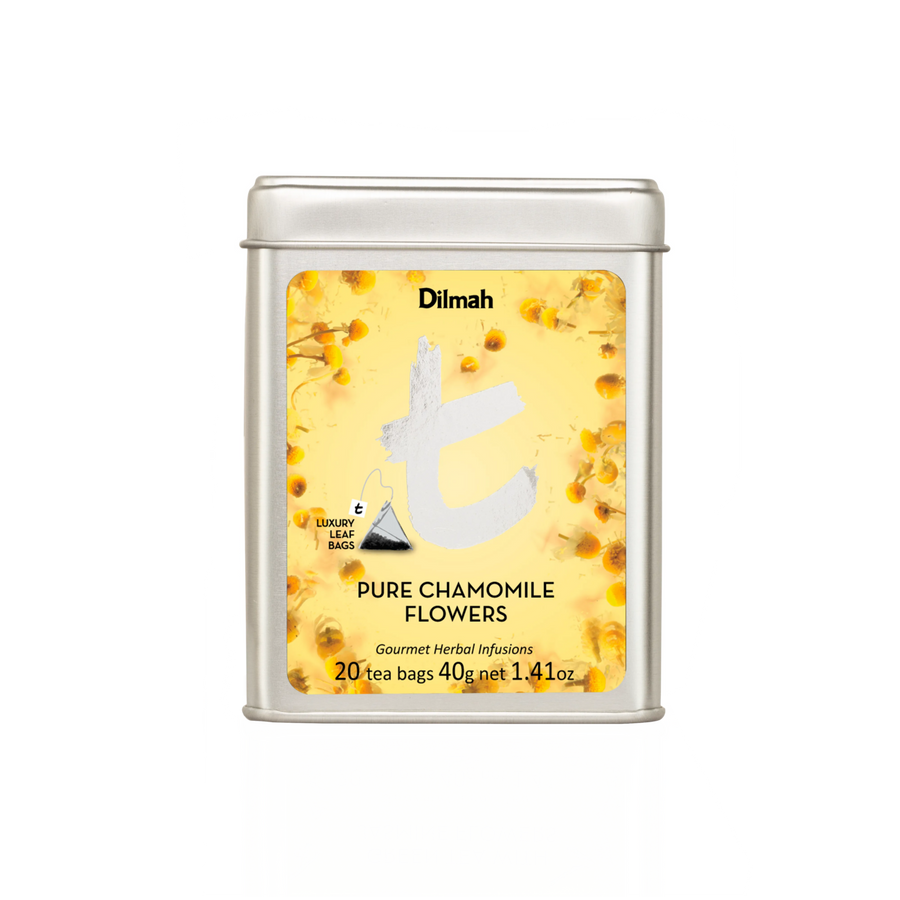 t-Series Pure Chamomile Flowers Infusion Tin Caddy-20 Luxury Leaf Tea Bags