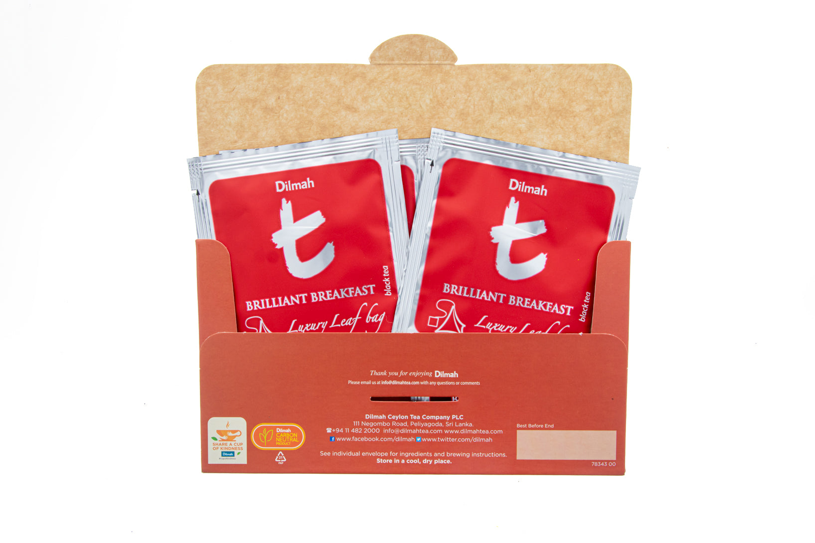 Tea For Joy with Brilliant Breakfast Black Tea Gift Pack-4 Individually Wrapped Tea Bags