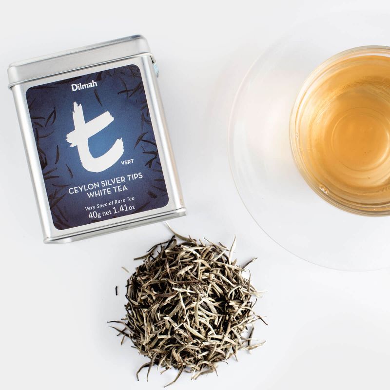 t-Series VSRT Ceylon Silver Tips White Tea TinCaddy-40 g Loose Leaf