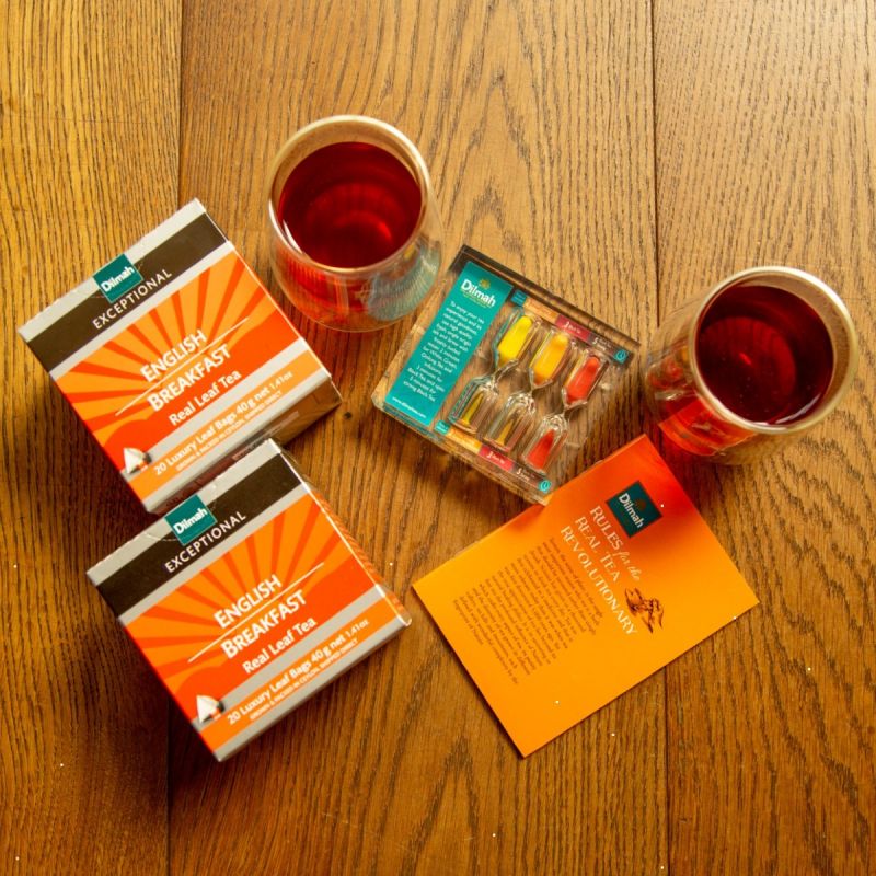 The Exceptional Brewing Experience-40 Tea Bags, Tea Timer, 2 Double Wall Glasses, 1 Rules for the Tea Revolutionary Booklet