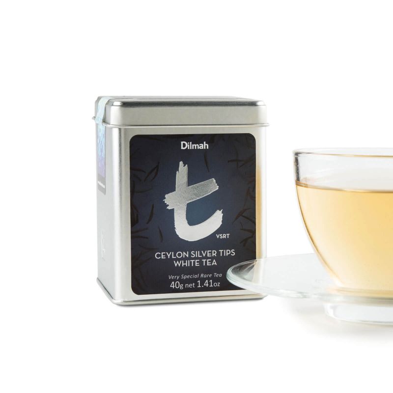 t-Series VSRT Ceylon Silver Tips White Tea TinCaddy-40 g Loose Leaf