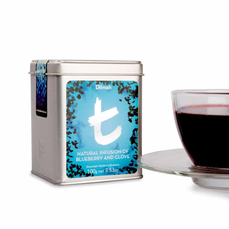 t-Series Natural Blueberry and Clove Infusion Tin Caddy-100g Loose Leaf